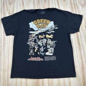 Green Day Dookie Band T-Shirt Size XL Black Music Punk 90's